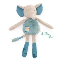Moulin Roty Doudou-hochet éléphant Sous Mon Baobab