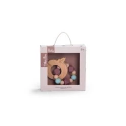Moulin Roty Hochet Anneau De Dentition Bois Et Silicone Pomme