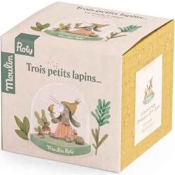 Moulin Roty Boule à Neige Trois Petits Lapins -Magasin de jouets boule a neige trois petits lapins 6