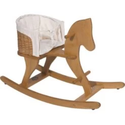 Moulin Roty Cheval à Bascule Avec Siège En Osier