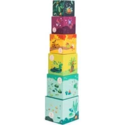 Moulin Roty Cubes Empilables Dans La Jungle (6 Cubes) 11 Moulin Roty Cubes Empilables Dans La Jungle (6 Cubes) -Magasin de jouets cubes empilables dans la jungle 6 cubes 5