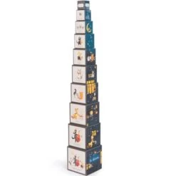 Moulin Roty Cubes Empilables Les Moustaches (10 Cubes)