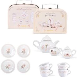 Moulin Roty Dînette Service à Thé En Porcelaine La Petite école De Danse -Magasin de jouets dinette service a the en porcelaine la petite ecole de danse 4