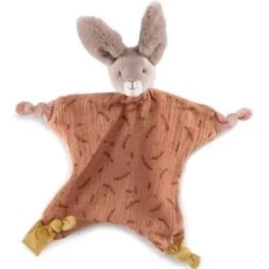 Moulin Roty Doudou Plat Lapin Argile Trois Petits Lapins (personnalisable)