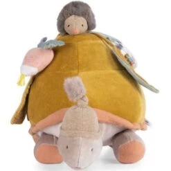 Moulin Roty Grande Peluche D'activités Tortue Trois Petits Lapins -Magasin de jouets grande peluche d activites tortue trois petits lapins 2