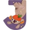 Moulin Roty Lettre J En Bois Koala Violet -Magasin de jouets lettre j en bois koala violet