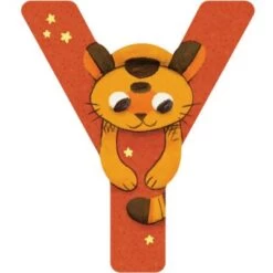 Moulin Roty Lettre Y En Bois Tigre Orange