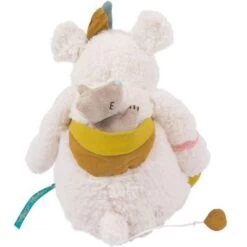 Moulin Roty Ours Blanc Musical Pom Le Voyage D'Olga (30 Cm) -Magasin de jouets ours blanc musical pom le voyage d olga 30 cm 2