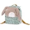 Moulin Roty Sac à Dos Lapin Sauge Trois Petits Lapins -Magasin de jouets sac a dos lapin sauge trois petits lapins
