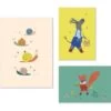 Moulin Roty Set De 3 Affiches Pomme Des Bois -Magasin de jouets set de 3 affiches pomme des bois